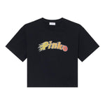 Pinko T-Shirt Girocollo Tinta Unita con Logo per Bambina KFTS001 NERO PINKO 