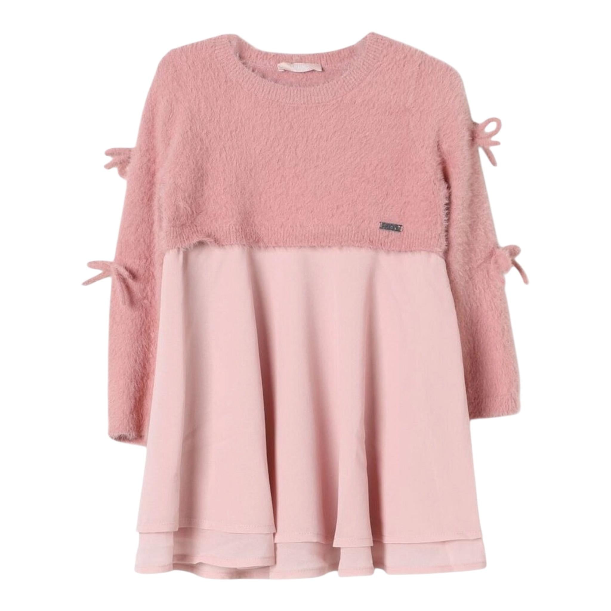 LIU JO abito manica lunga tinta unita Rosa per Bambina KF4097X ROSA LIU JO 