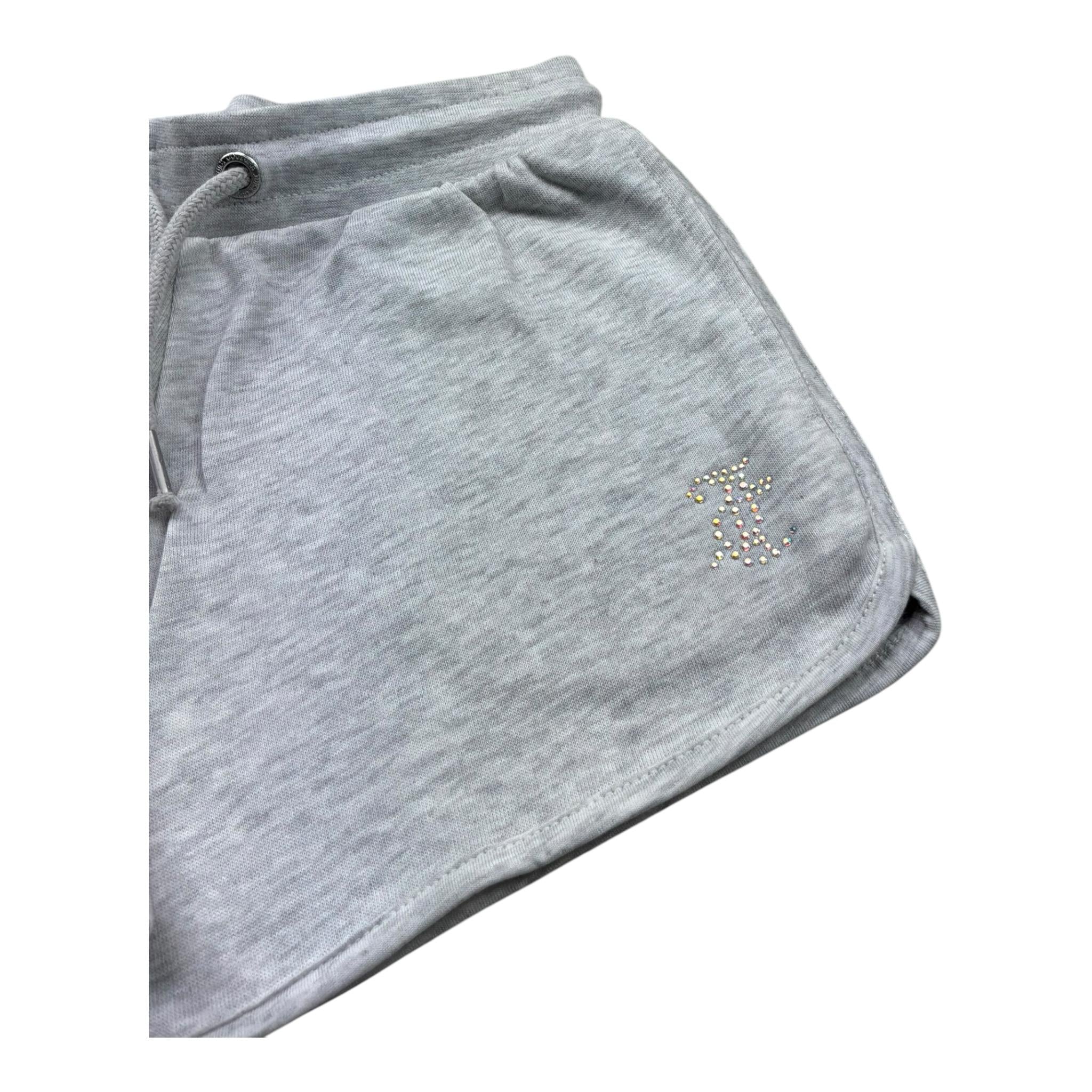 Juicy Couture Short Tinta Unita con Elastico In Vita per Bambina JBX6710 GRIGIO JUICY COUTURE 