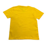 K-Way T-Shirt Girocollo Tinta Unita con Logo per Bambino K4114WWX GIALLO K-WAY 