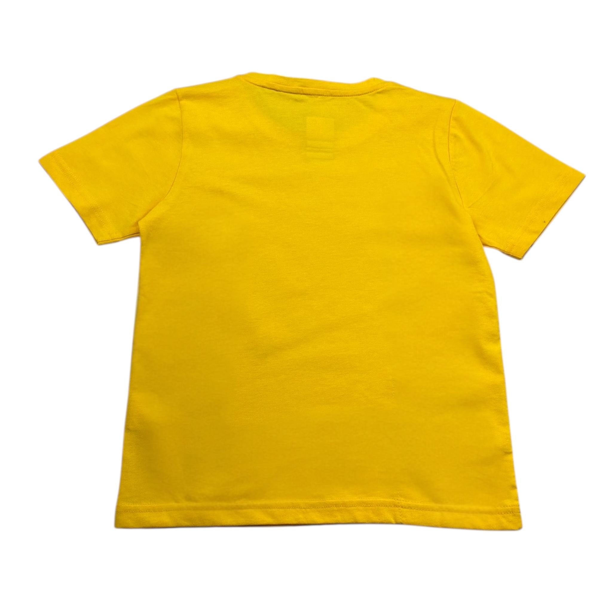 K-Way T-Shirt Girocollo Tinta Unita con Logo per Bambino K4114WWX GIALLO K-WAY 