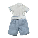 La Stupenderia Completo 2 Pezzi Camicia-Bermuda Bicolore per Neonato CCCT71X BIANCO/AZZURRO LA STUPENDERIA 