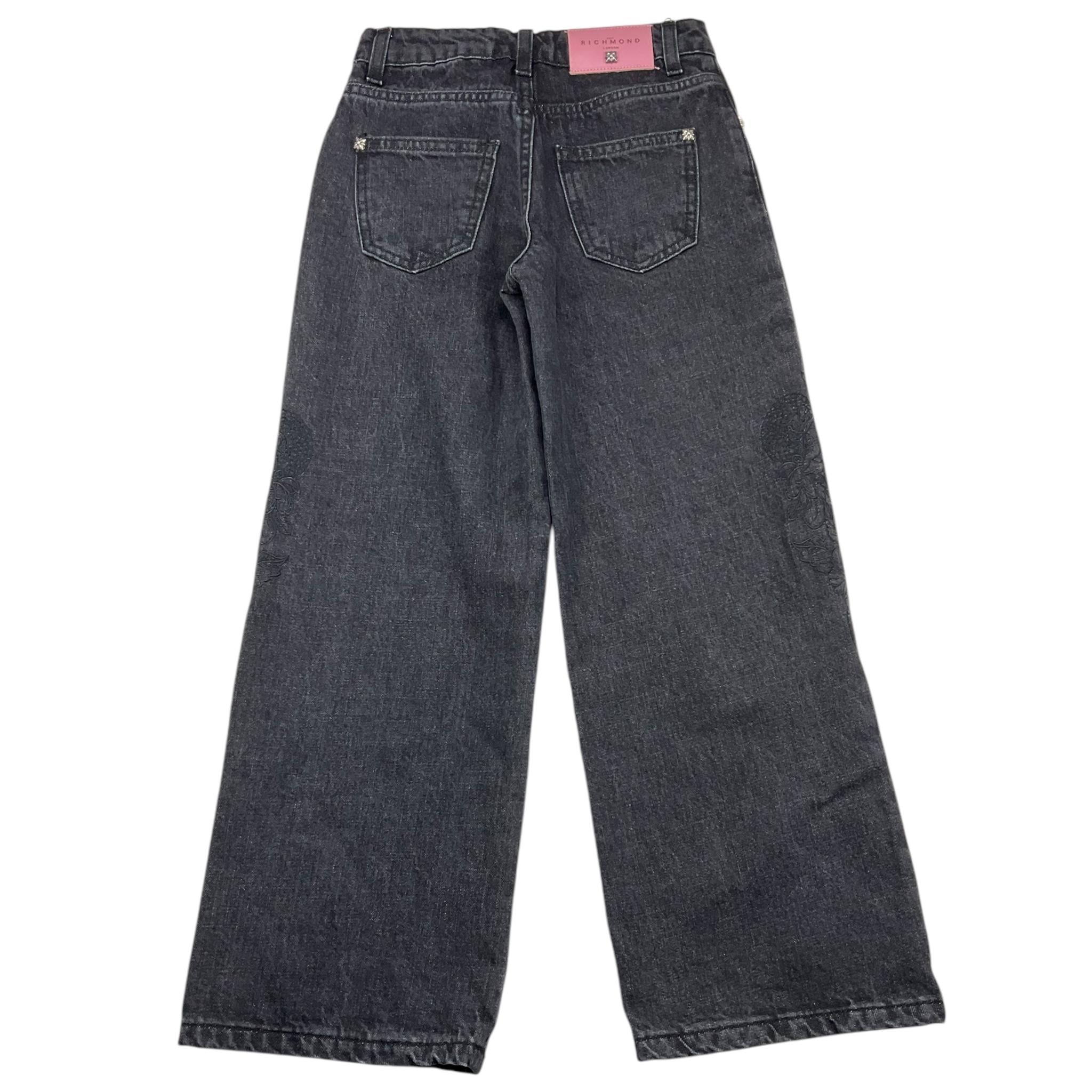 JOHN RICHMOND jeans tinta unita modello palazzo Nero per Bambina RGA25083JE NERO JOHN RICHMOND 