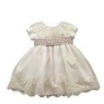 MARLU' abito cerimonia tinta unita con ricami Bianco per Neonata MU11769 BIANCO MARLU' 