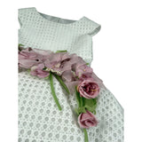 Raffaella Abito Cerimonia Tinta Unita Mezza Manica per Bambina ABRF BIANCO RAFFAELLA 