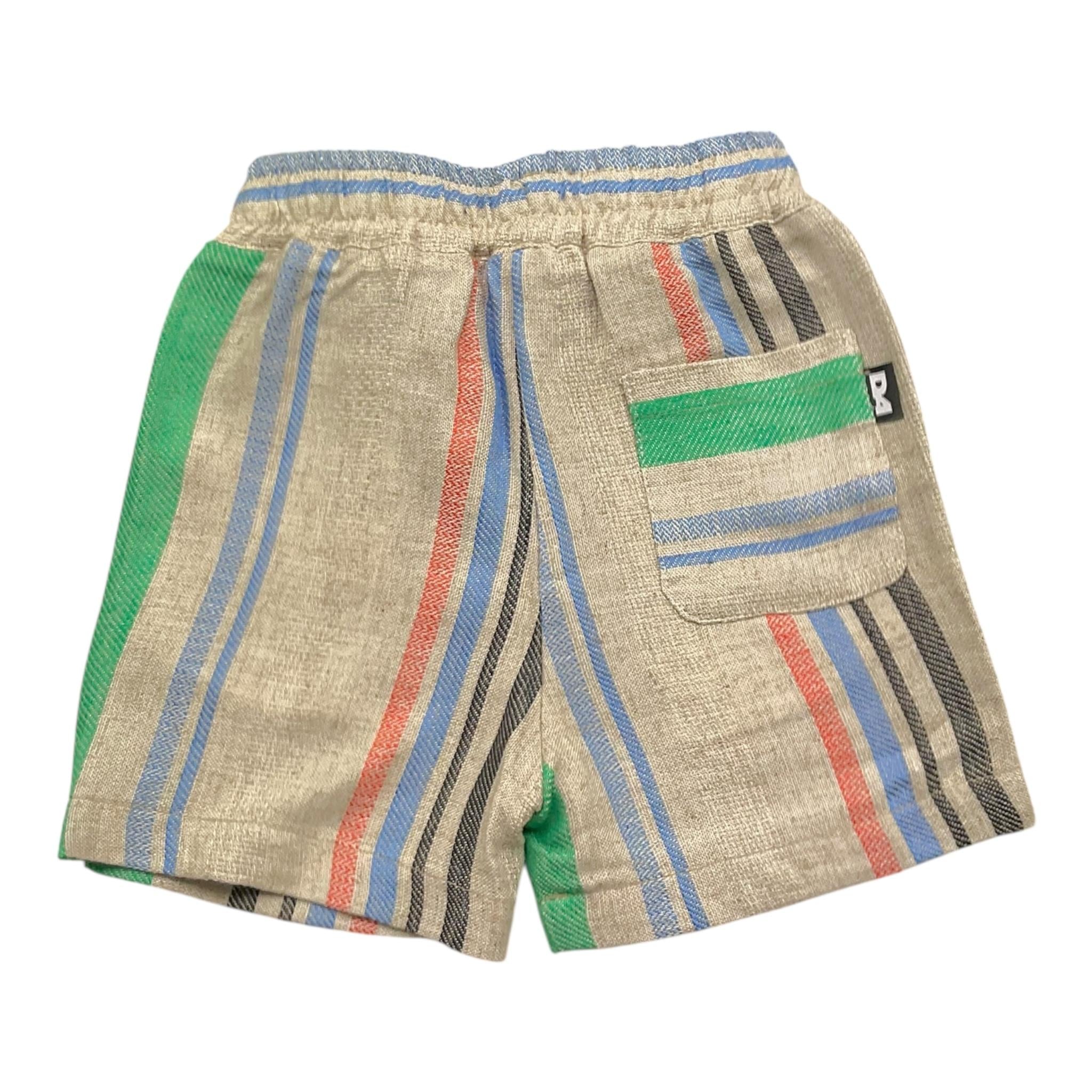 Daniele Alessandrini Bermuda Tinta Unita con Fantasia A Righe per Neonato 1296S00301 BEIGE DANIELE ALESSANDRINI 