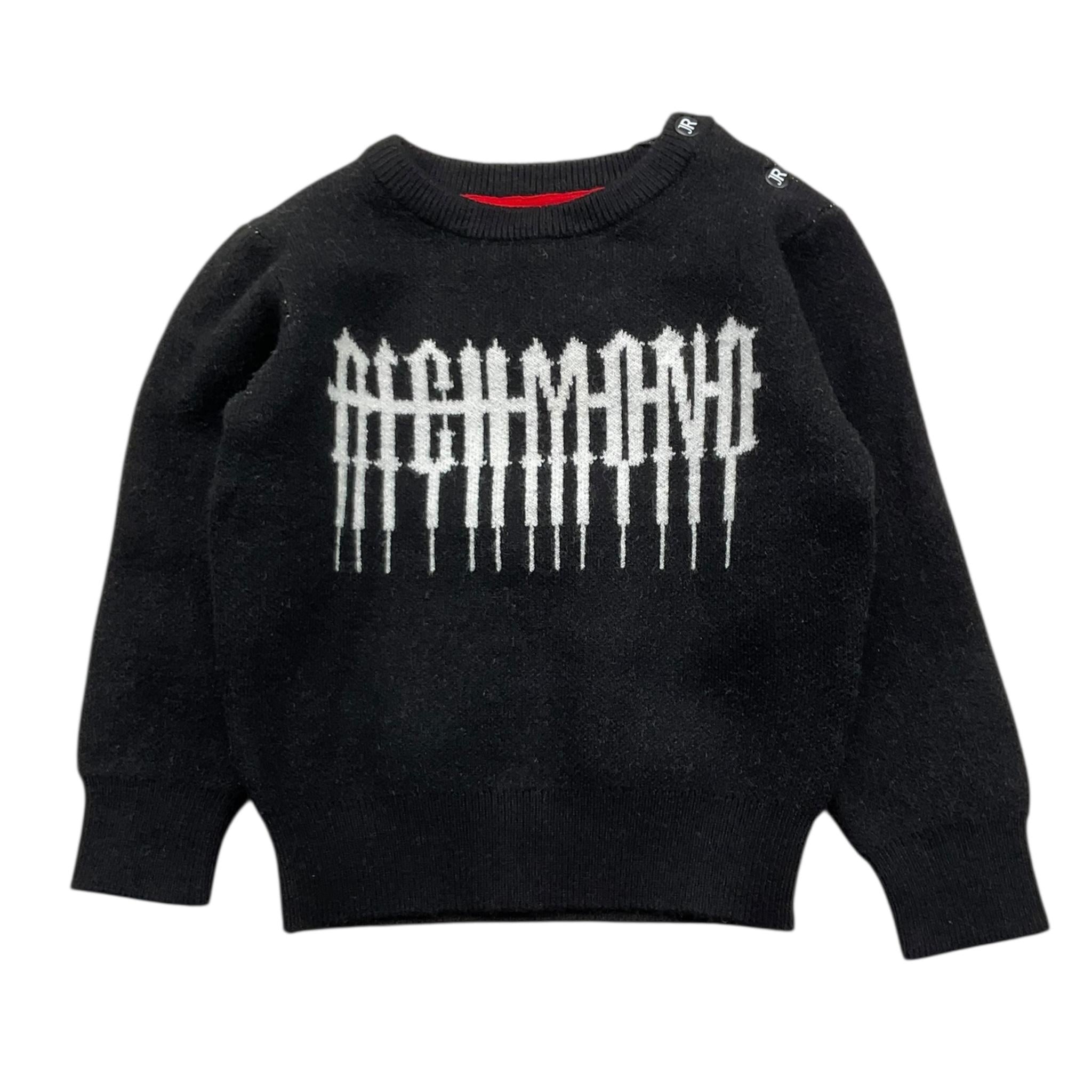 JOHN RICHMOND maglia tinta unita girocollo con stampa Nero per Bambino RIA24071MAXXJ NERO JOHN RICHMOND 