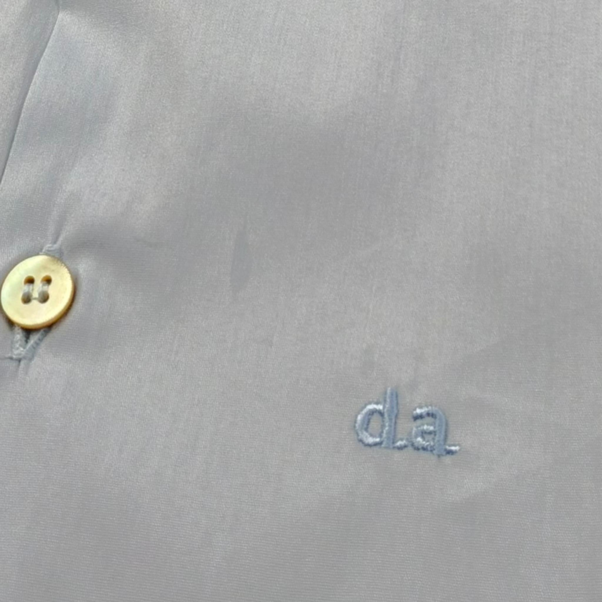 Daniele Alessandrini Camicia Manica Lunga Tinta Unita con Stampa per Neonato 1295C0674 AZZURRO DANIELE ALESSANDRINI 