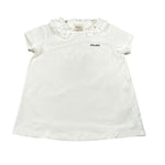 Dou Dou Abito Tinta Unita Mezza Manica per Bambina DW1A31 PANNA DOU DOU 