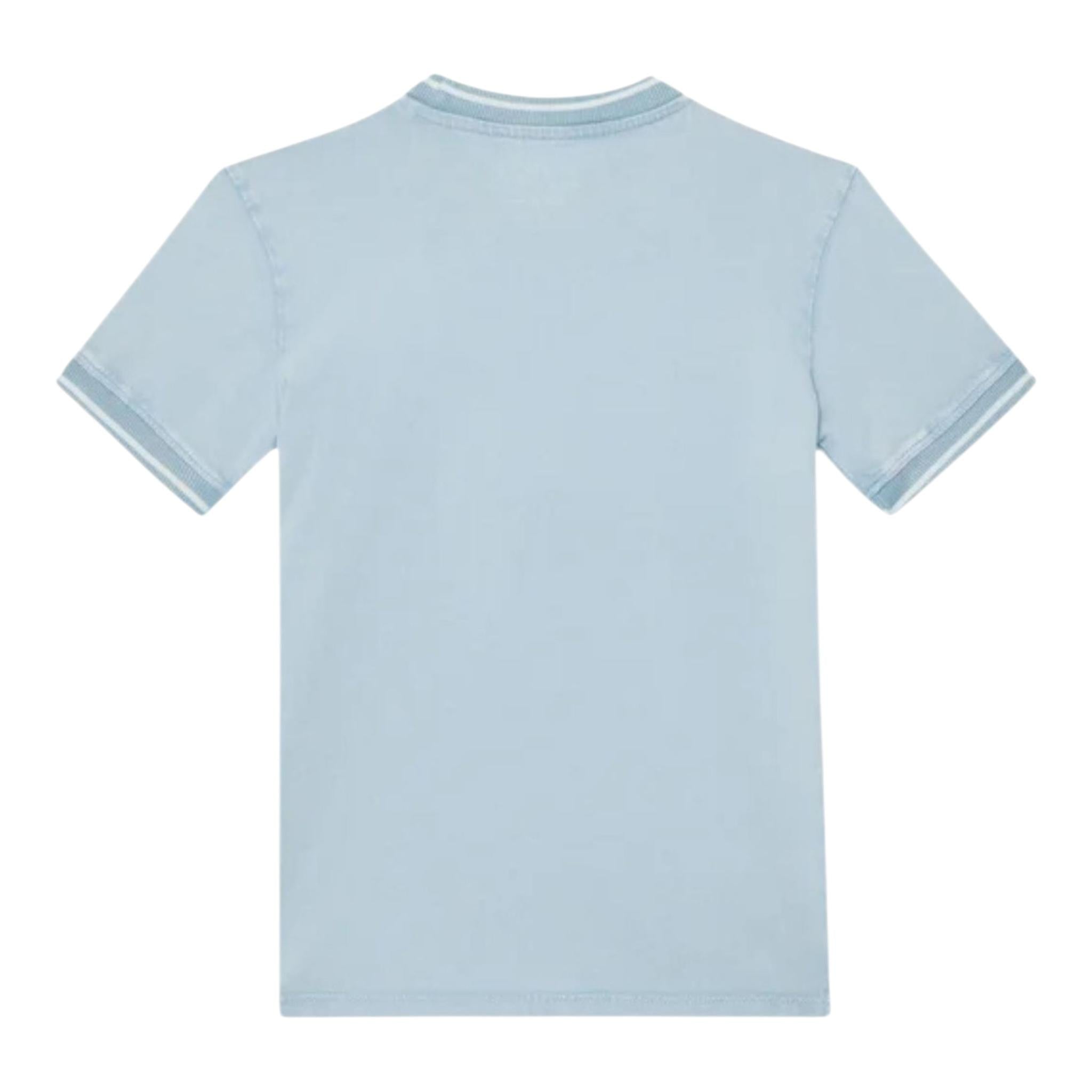 Guess T-Shirt Girocollo Tinta Unita con Stampa per Bambino L5GI11K8HM4 AZZURRO GUESS 