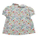 Ilfarobimbi Camicia Mezza Manica Tinta Unita Fantasia Floreale per Bambina IFB40105 BIANCO ILFAROBIMBI 