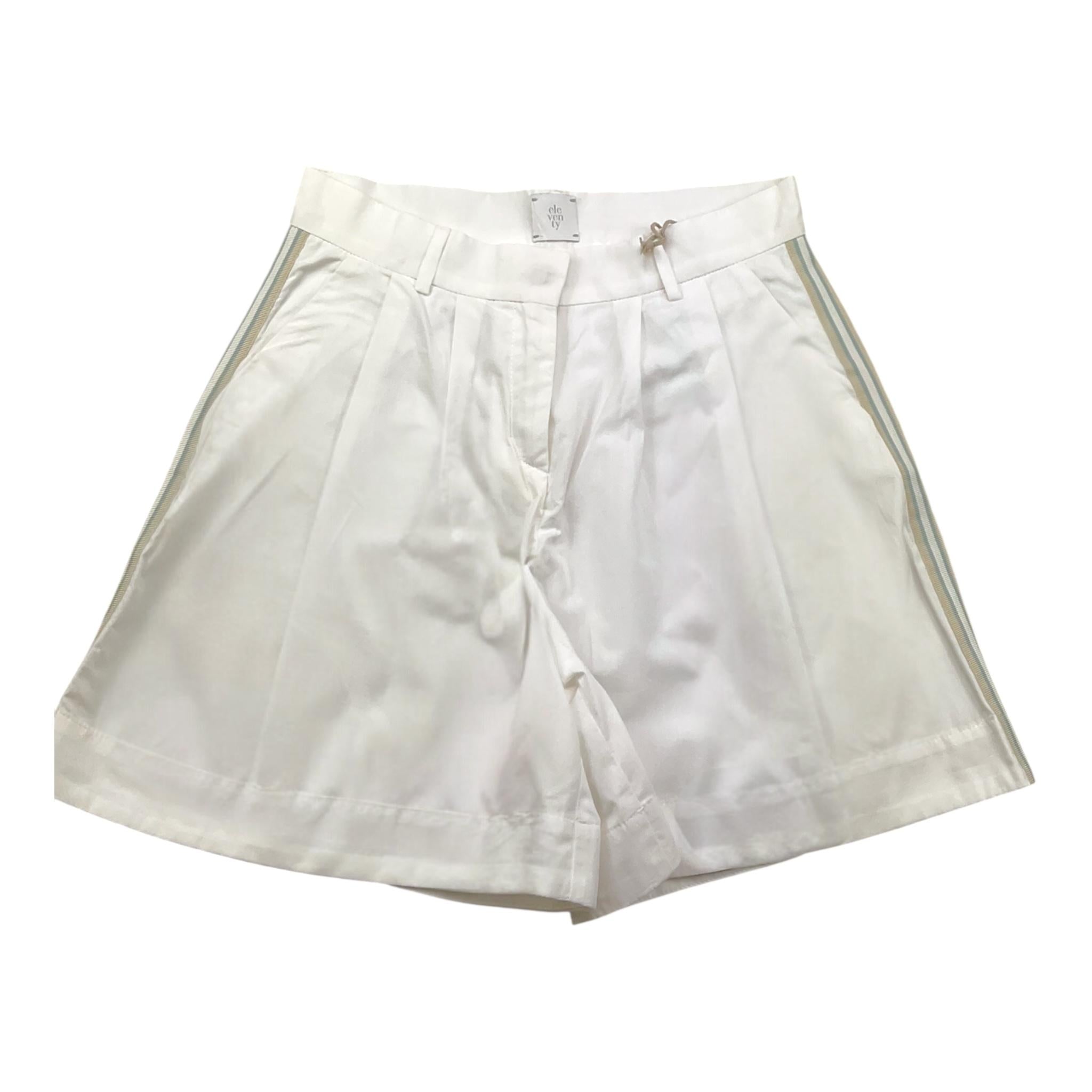 Eleventy Bermuda Tinta Unita con Profili In Contrasto per Bambino EU6A99 BIANCO ELEVENTY 