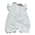 Le Bebe Pagliaccetto Mezza Manica Tinta Unita per Neonata LBG6308 BIANCO LE BEBE 