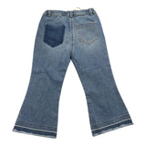 Zhoe & Tobiah Jeans Tinta Unita Modello A Zampa Con Girovita Regolabile Azzurro Per Bambina