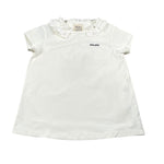 Dou Dou Abito Tinta Unita Mezza Manica per Bambina DW1A31 PANNA DOU DOU 