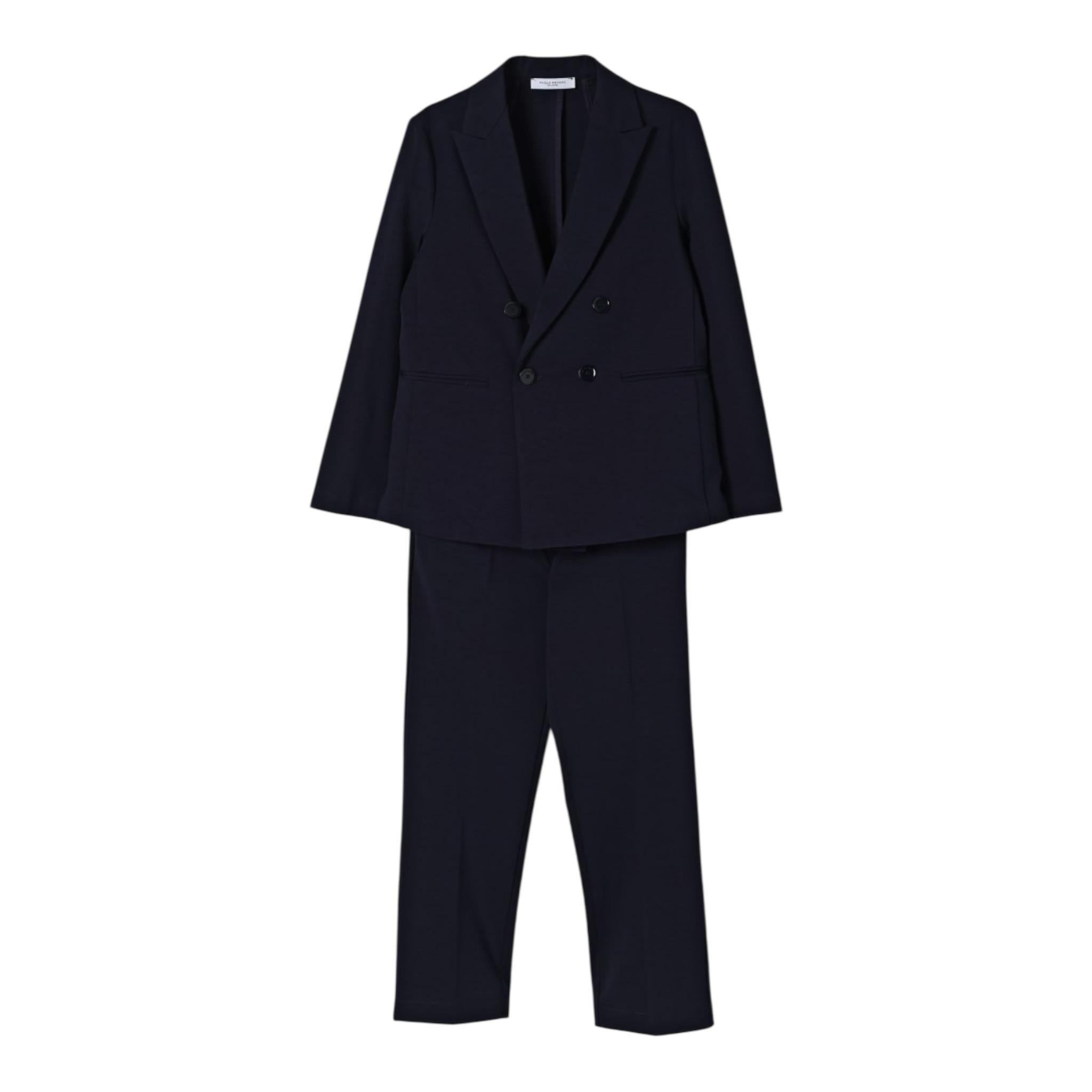 Paolo Pecora Completo 2 Pezzi Giacca-Pantalone Tinta Unita per Bambino PP3897 BLU PAOLO PECORA 