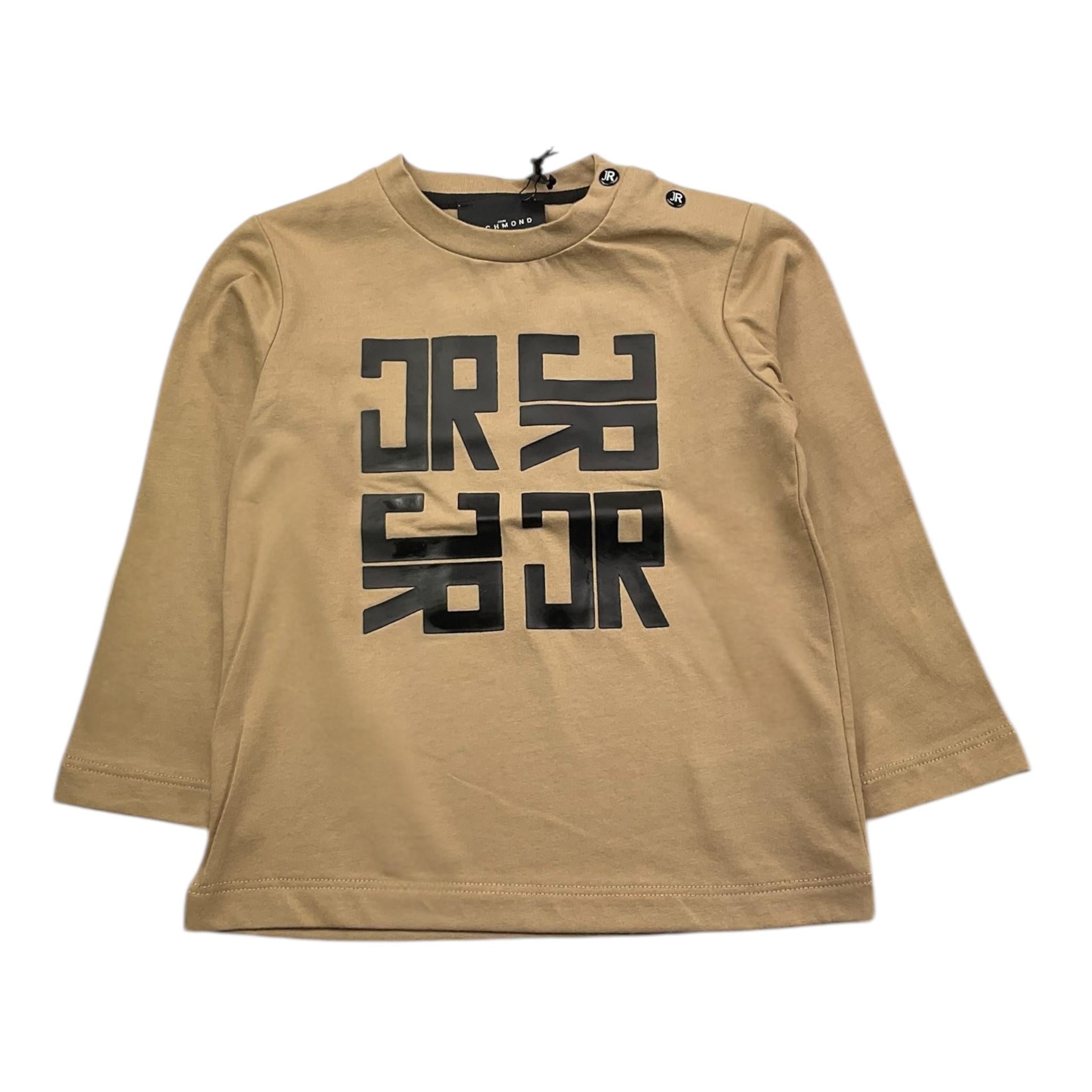 JOHN RICHMOND shirt girocollo tinta unita con stampa in contrasto Beige per Neonato RIA25060TS BEIGE JOHN RICHMOND 