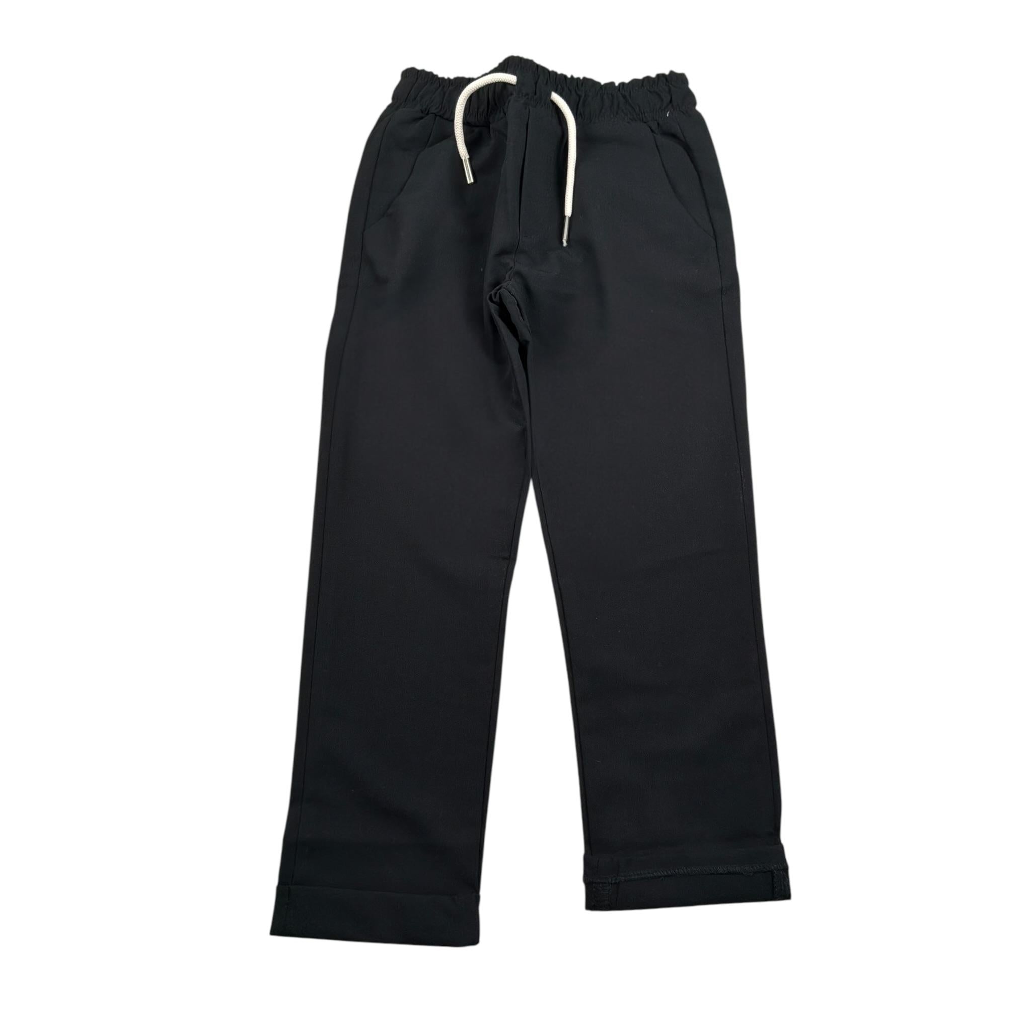 Over-D Pantalone tinta unita con Elastico In Vita Nero per Bambino 1505 NERO OVER-D 