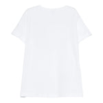 Il Gufo T-Shirt Girocollo Tinta Unita con Ricamo per Neonata P25TS476MF032N BIANCO IL GUFO 