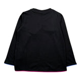 Champion Shirt Gircollo Tinta Unita con Logo per Bambina 404482 NERO CHAMPION 