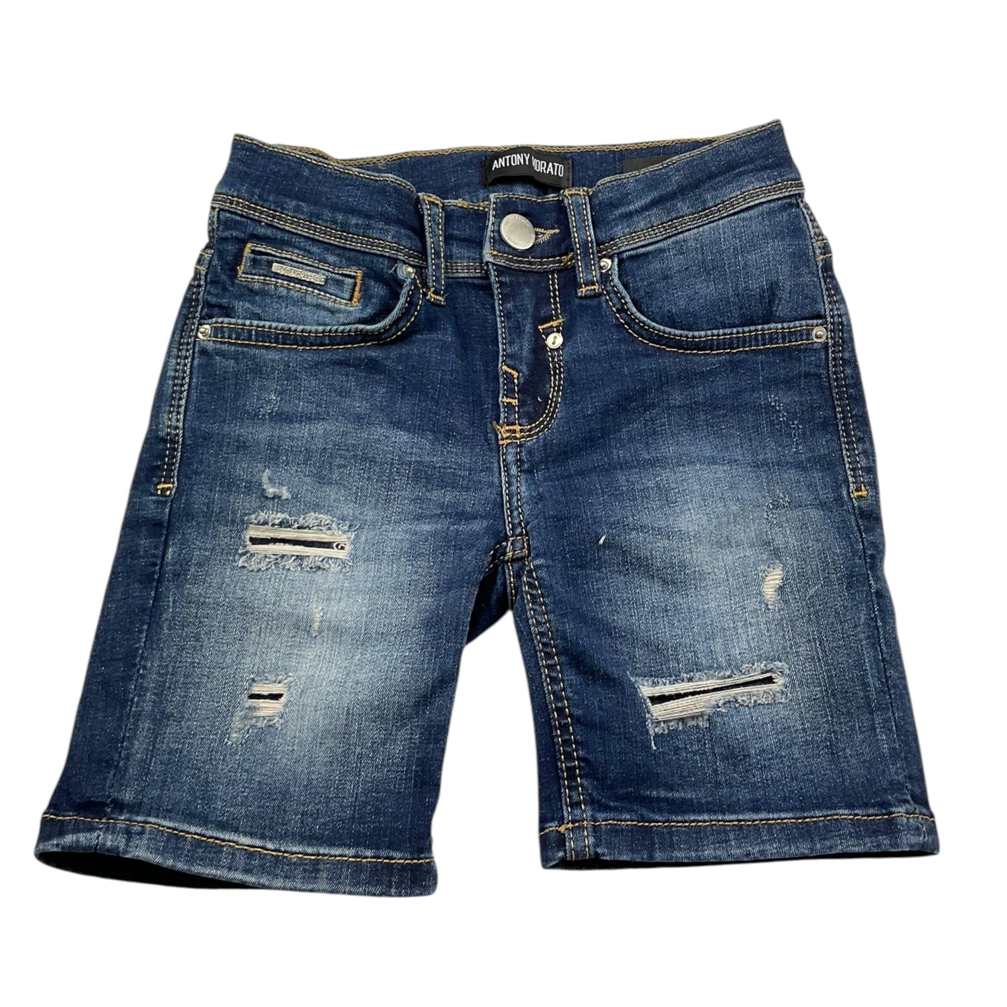 Antony Morato Bermuda Tinta Unita In Denim per Bambino MKDS00028 BLU ANTONY MORATO 