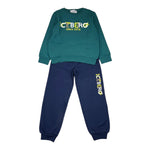 ICEBERG completo tuta 2pz bicolore felpa-pantalone Verde/blu per Neonato CFICE5300NBX VERDE/BLU ICEBERG 