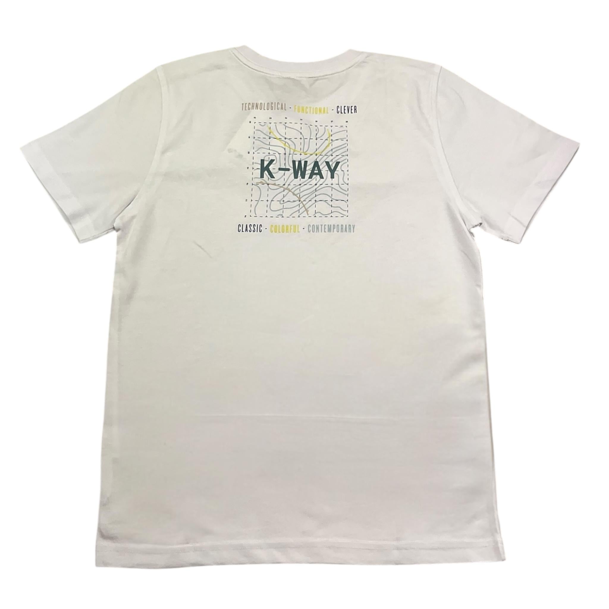 K-Way T-Shirt Girocollo Tinta Unita per Bambino K5136ZW BIANCO K-WAY 