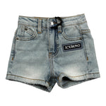 Iceberg Bermuda In Denim Tinta Unita con Girovita Regolabile per Neonato BMICE5100BXX AZZURRO ICEBERG 