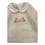 MARLU' completo 2pz tinta unita shirt-ghettina Panna per Neonata IB1419 PANNA MARLU' 