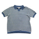 Saint Barth Polo Bicolore con Fantasia A Righe per Bambino 00009L BIANCO/BLU SAINT BARTH 