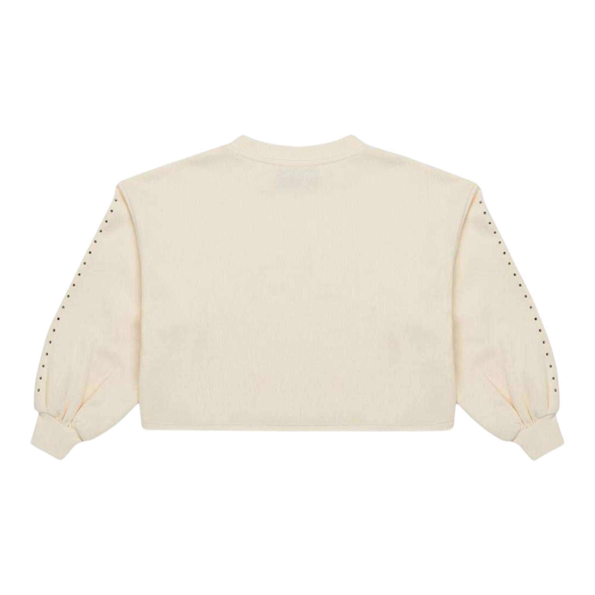 ICEBERG felpa chiusa girocollo tinta unita con brillantini Avorio per Bambina MFICE5355J AVORIO ICEBERG 