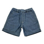 Diesel Bermuda In Denim tinta unita con Logo Blu per Neonato K00146 BLU DIESEL 