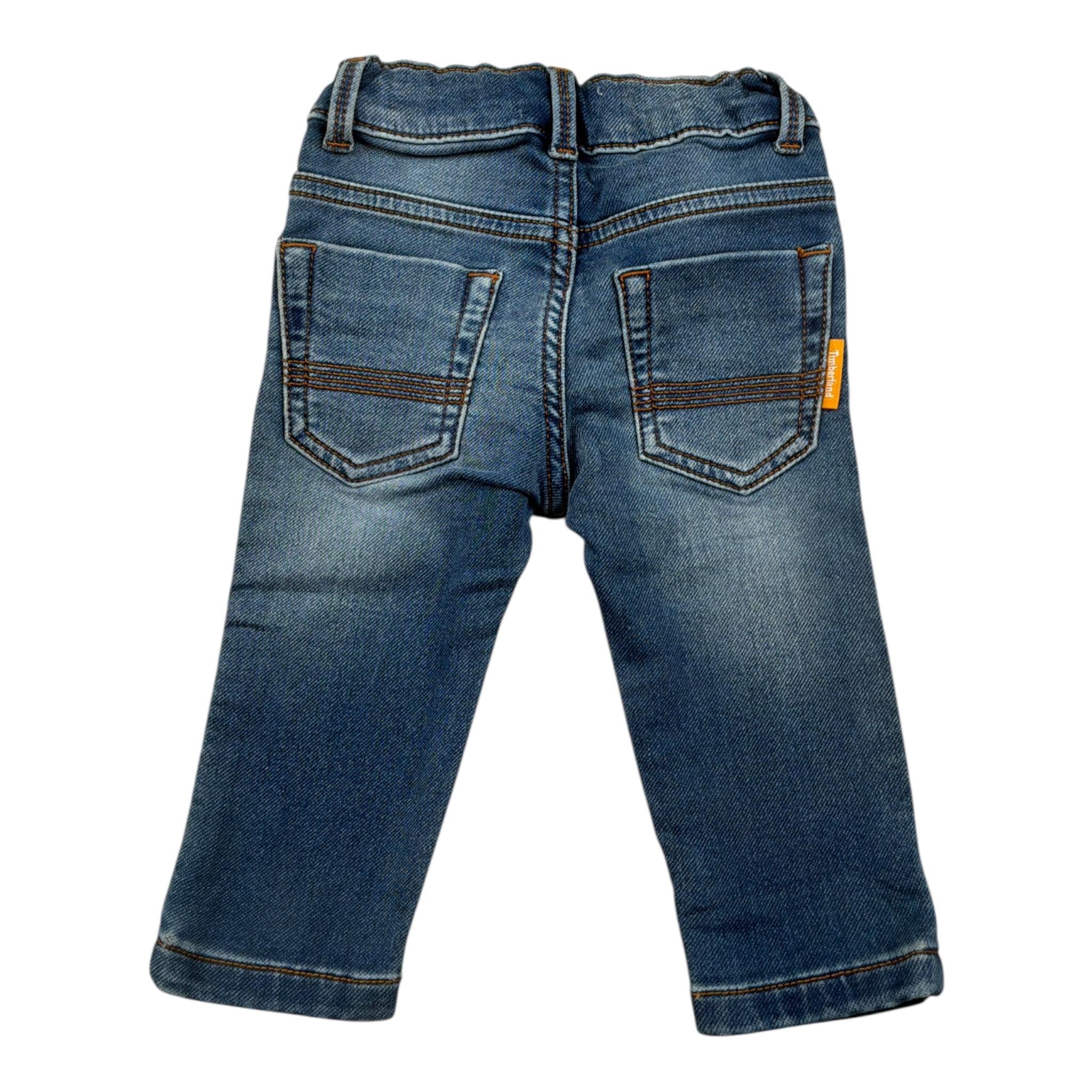 Timberland Jeans tinta unita con Logo Blu per Neonato T04A22 BLU TIMBERLAND 