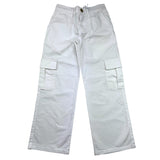 Lu Lu By Miss Grant Pantalone Tinta Unita Con Elastico In Vita Modello A Palazzo Bianco Per Bambina