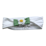 Ninnaoh Fascia Tinta Unita con Fiore per Neonata E25FA60 BIANCO NINNAOH 