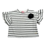 Vicolo T-Shirt Girocollo Fantasia A Righe per Bambina 3146F00364 BIANCO VICOLO 