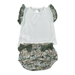 Calamaro Completo 2 Pezzi T-Shirt-Culotte per Neonata 11129 BIANCO CALAMARO 