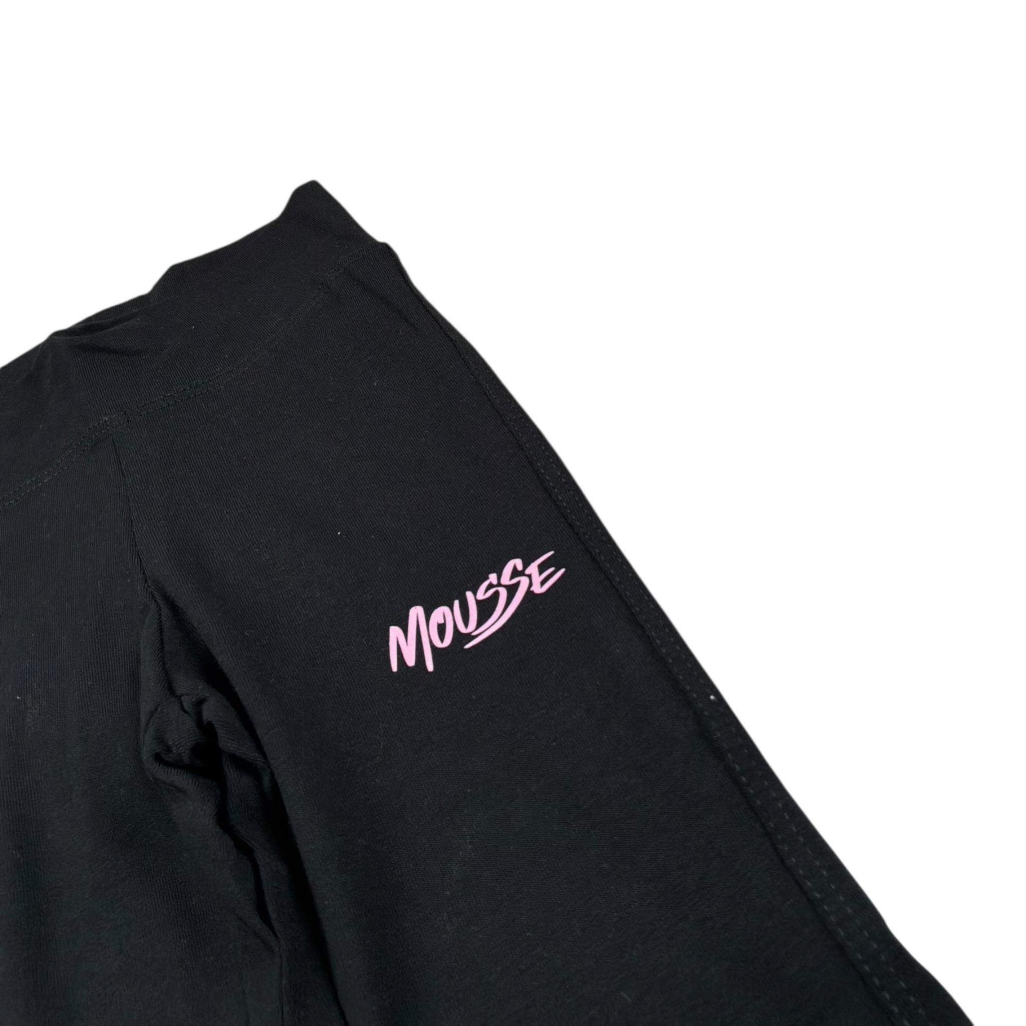Mousse Leggins Tinta Unita con Stampa per Neonata BLACKLOGO NERO MOUSSE 