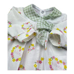 Le Bebe Tutina Manica Lunga Tinta Unita Fantasia Floreale per Neonata LBG6244 BIANCO LE BEBE 