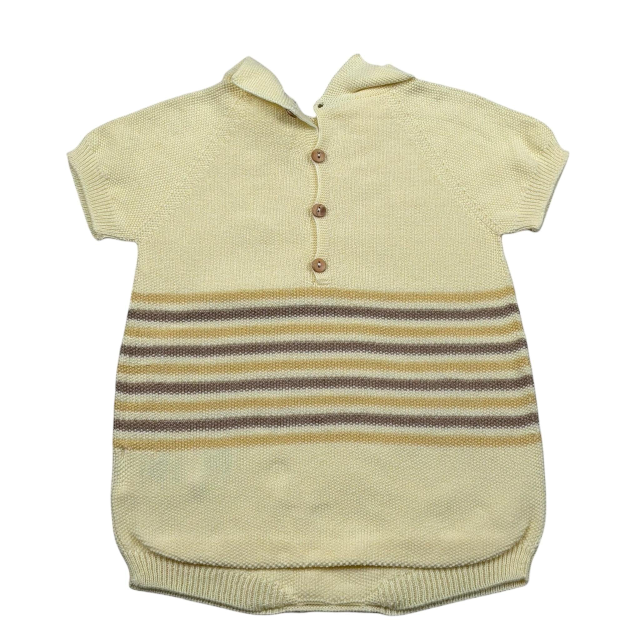 Wedoble Pagliaccetto Mezza Manica Tinta Unita per Neonato V2507305R GIALLO WEDOBLE 