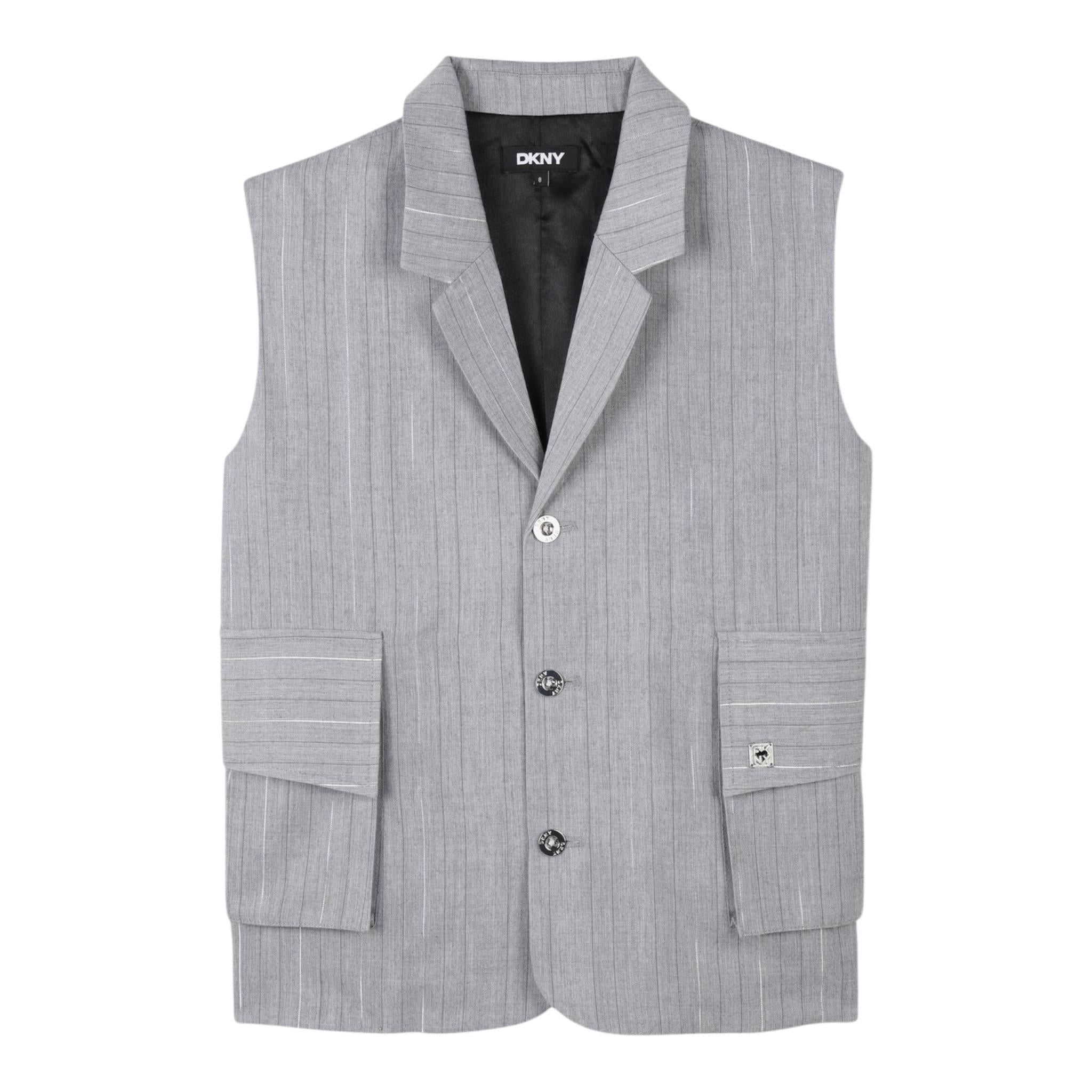 Dkny Smanicato Tinta Unita per Bambina D62278 GRIGIO DKNY 