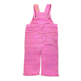 Billieblush Salopette In Denim Tinta Unita Con Tasche Rosa Per Neonata
