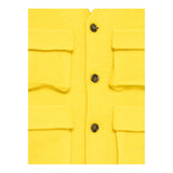 DOU DOU gilet tinta unita con tasconi Giallo per Bambina DV2Q12 GIALLO DOU DOU 