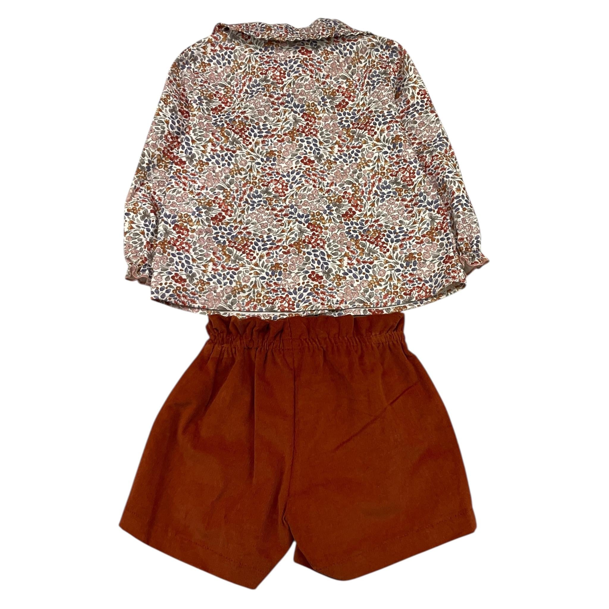 BARCELLINO completo 2 pezzi camicia-short Ruggine per Neonata 105907 RUGGINE BARCELLINO 