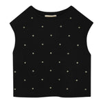 Michael Kors Canotta Tinta Unita con Borchie per Bambina R30283 NERO MICHAEL KORS 