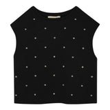 Michael Kors Canotta Tinta Unita con Borchie per Bambina R30283 NERO MICHAEL KORS 