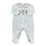 Le Bebe Tutina Manica Lunga Tinta Unita con Stampa per Neonato LBB5271 BIANCO LE BEBE 