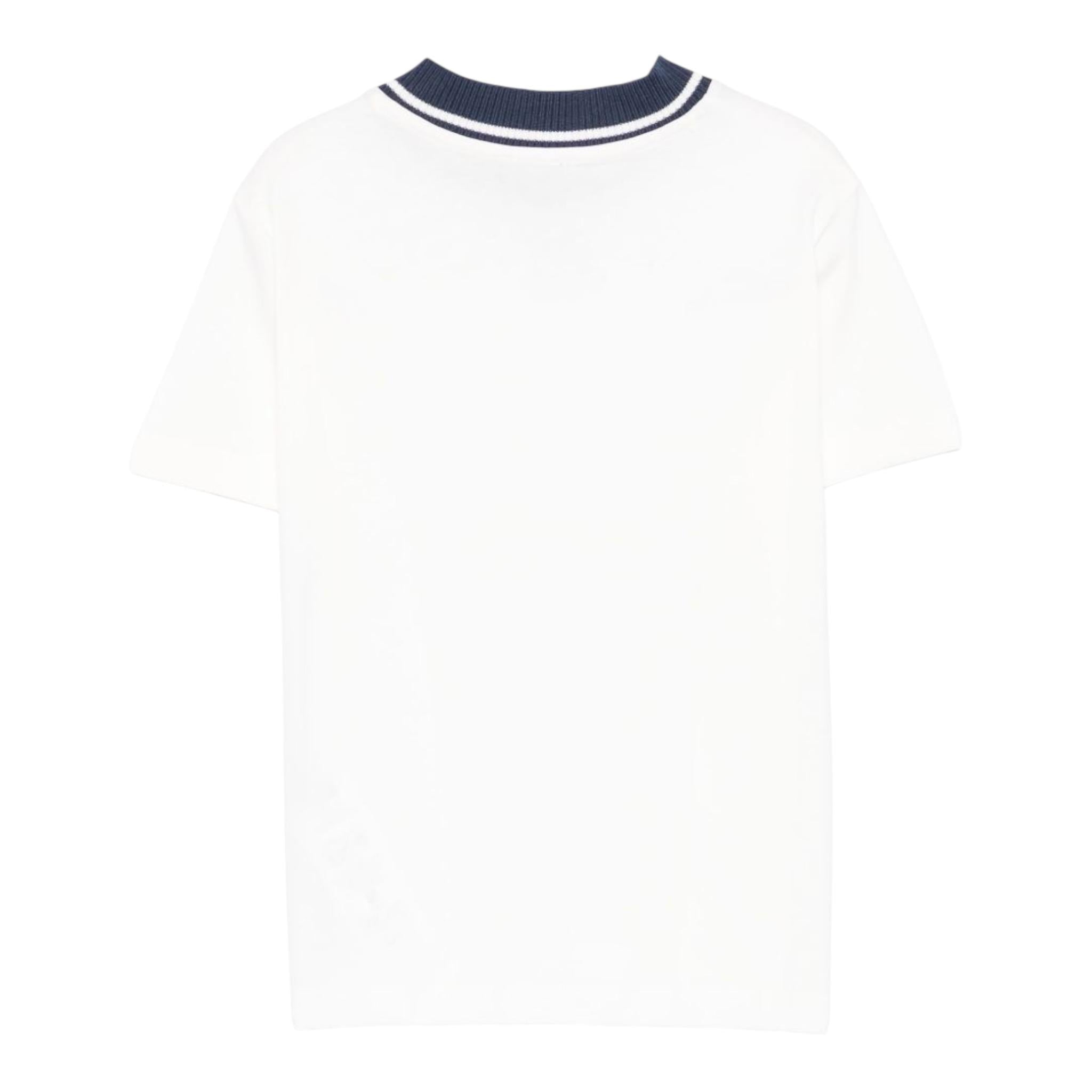 Fay T-Shirt Girocollo con Stampa Tinta Unita per Bambino FW8P91 BIANCO FAY 