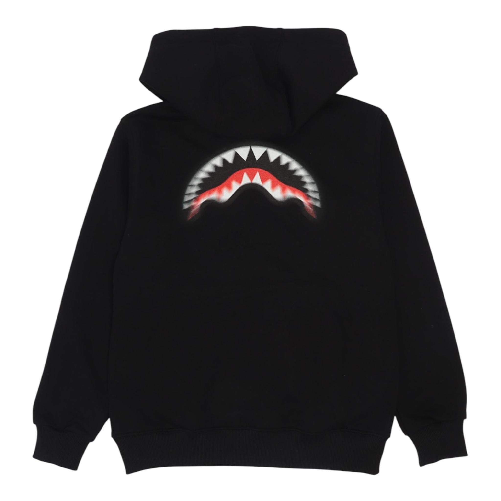 SPRAYGROUND felpa chiusa con cappuccio tinta unita con logo Nero per Bambino SPY1161BLK NERO SPRAYGROUND 