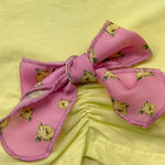 M+E' T-Shirt Tinta Unita con Applicazione Fiocco per Neonata UE1747N GIALLO M+E' 